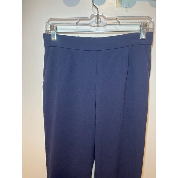 Aritzia Babaton  High Waist Navy Blue Trousers Elastic Waist Womens Size 4 - Picture 3 of 11